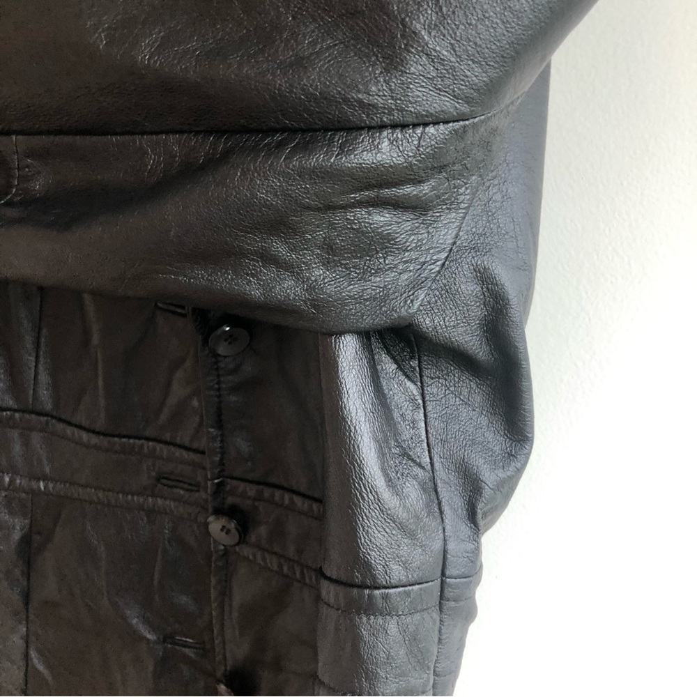 Y2K Vintage Leather blazer Jacket | M - Picture 8 of 13